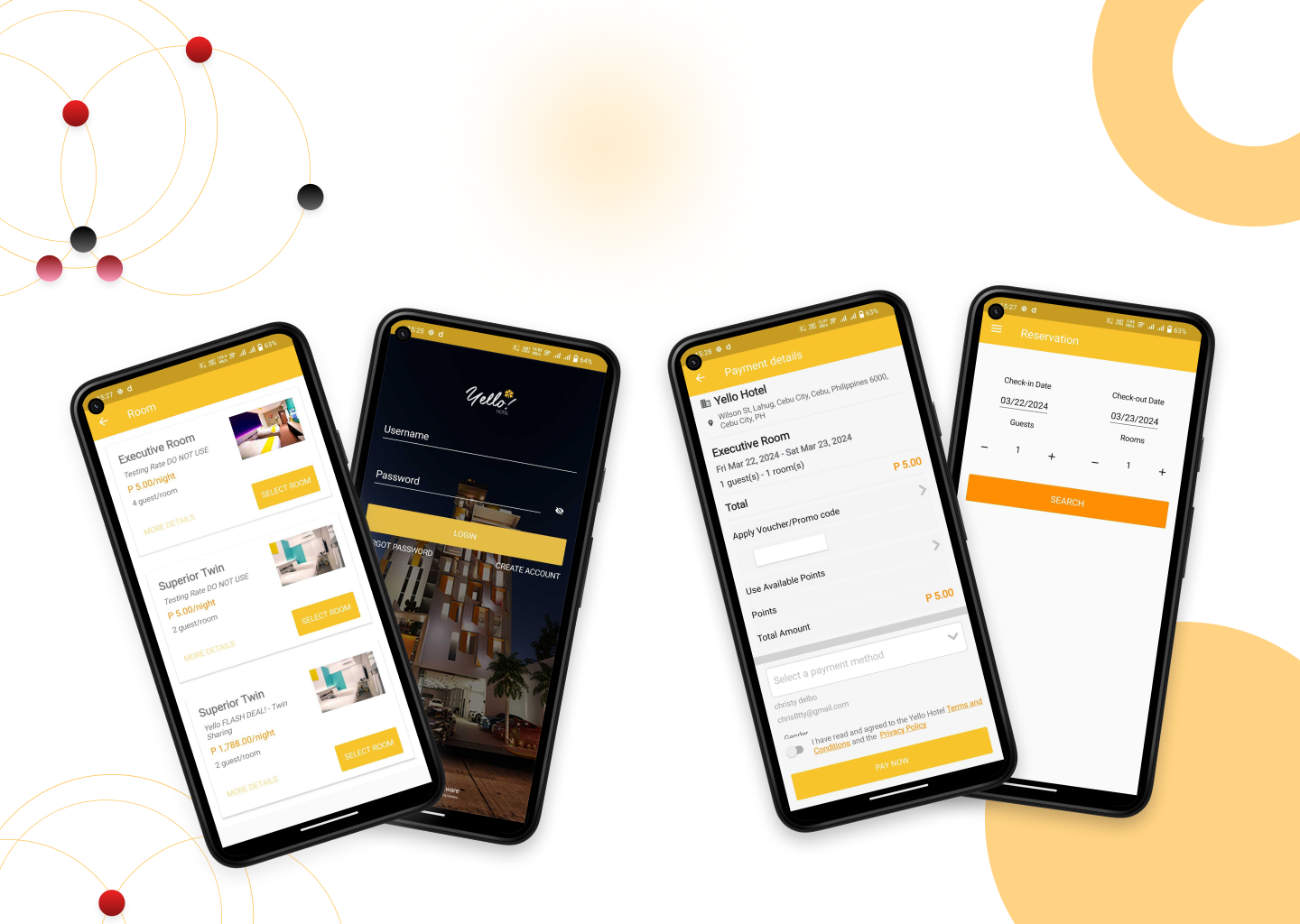 Yello Hotel - Xamarin